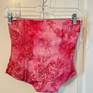 White Fox Boutique Pink Floral Blouse